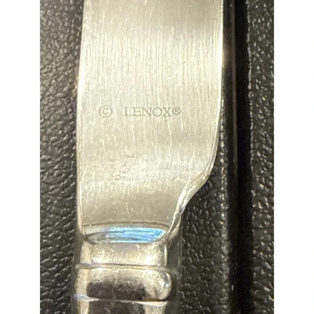 Lenox Bead Plume Glossy Dinner Knife Knives Set Of 5 Stainless Flatware